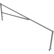 Swing barrier | for casting in concrete, hot-dip galvanized | clear width: 4500 mm | for padlock